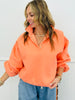Coral Snap Button Pullover Sweatshirt (Reg.)