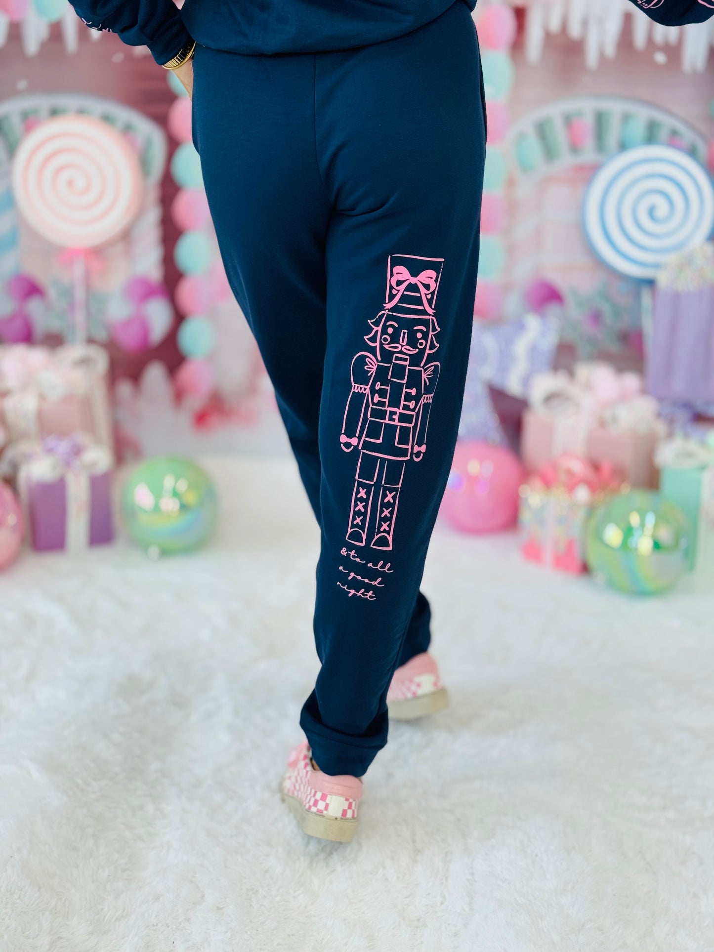 Navy Nutcracker & Bows Joggers (Reg. and Plus)