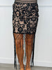 Lace Fringe Midi Skirt (Reg.)-2 Colors