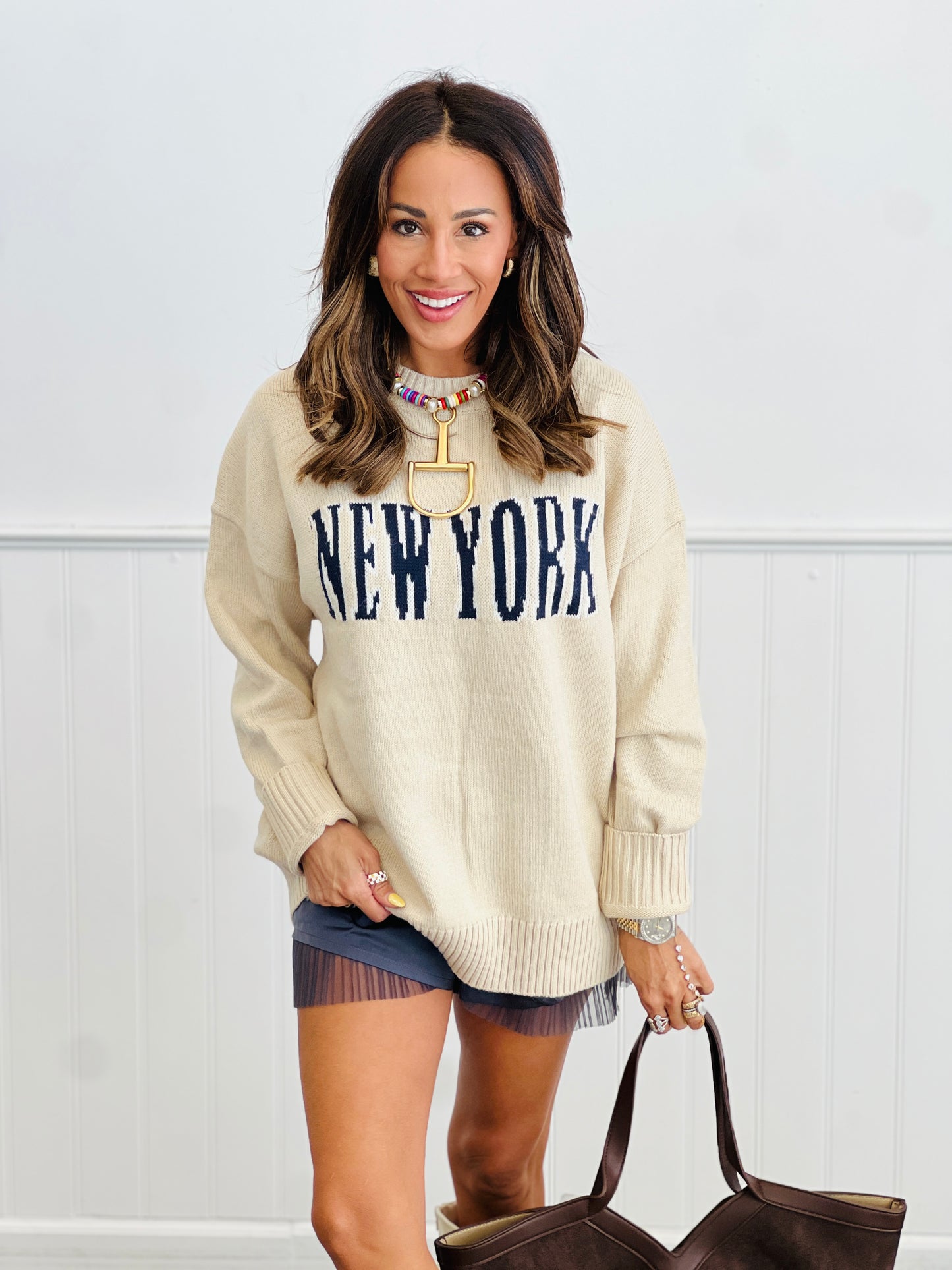 Cream New York Graphic Sweater Top (Reg.)