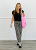 Leopard Print Side Stripe Joggers (Reg.)