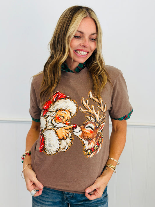 Santa’s Favorite Reindeer Graphic Tee (Reg. and Plus)