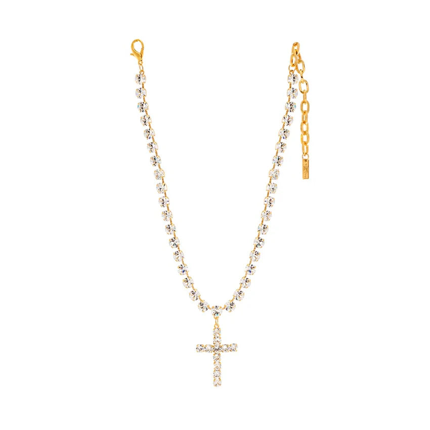 TOVA - Mini Donatella Necklace - Gold Clear