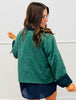 Hunter/Navy Reversible Crop Trench Jacket (Reg & Plus)