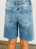 Risen Medium High Rise Wide Bermuda Shorts (Reg. and Plus)
