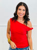 Glitter One Shoulder Fitted Top (Reg.) - 6 Colors