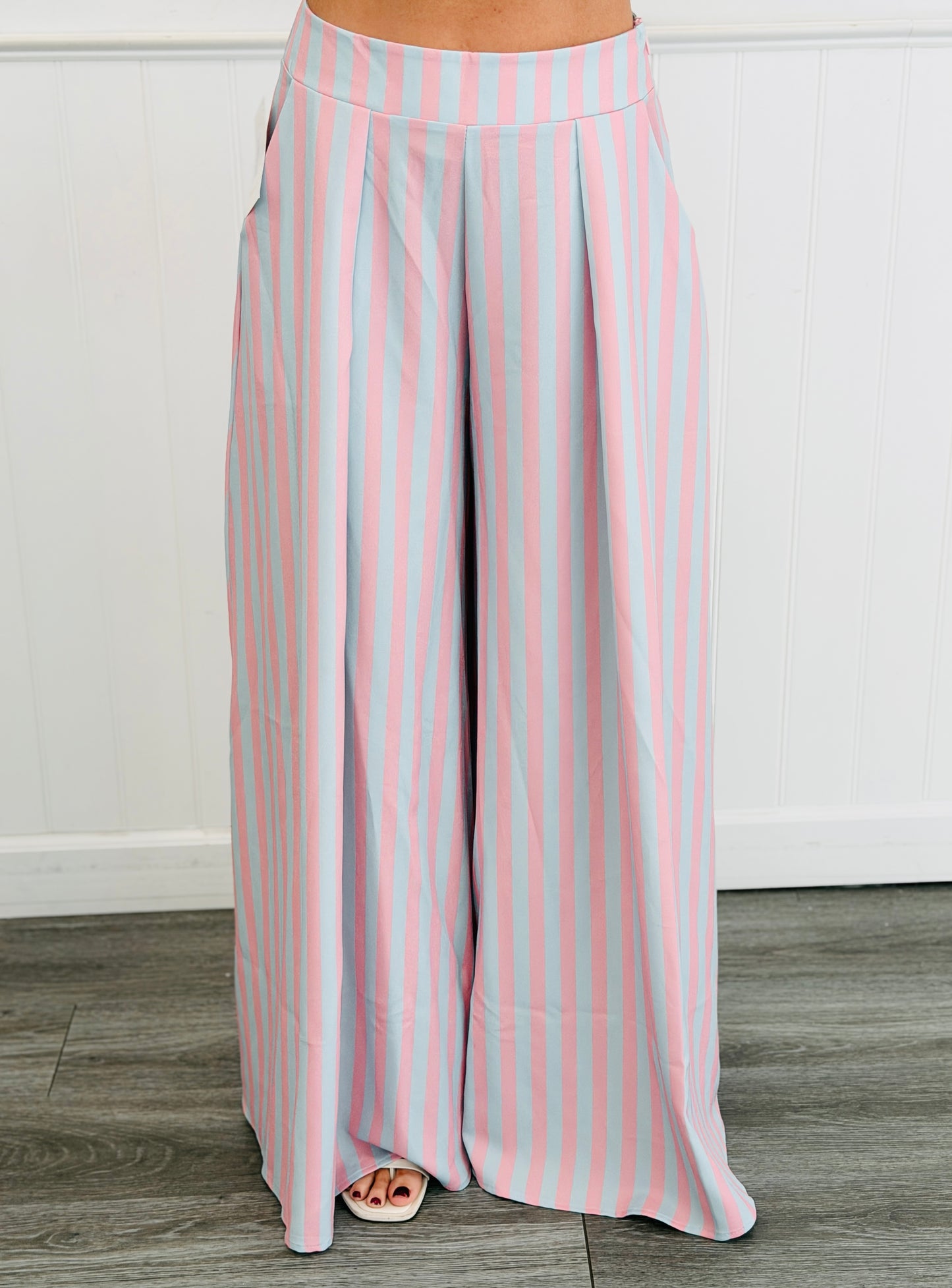 Striped Palazzo Pants (Reg. and Plus) - 5 Colors