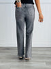 Judy Blue Grey Rhinestone Babe Straight Jeans (Reg. and Plus)