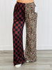 Split Decision Leopard & Checkered Pants (Reg & Plus)