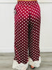 Burgundy/Cream Silk Satin Polka Dot Pants (Reg & Plus)