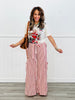 Striped Wide Leg Pants (Reg & Plus)-2 Colors