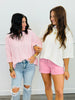 Scalloped Hem Sweater Top (Reg.)-2 Colors