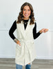 Longline Front Tie Wrap Vest Coat (Reg.) - 2 Colors