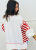 Red/Off White Striped Lobster Patch Sweatshirt (Reg.)
