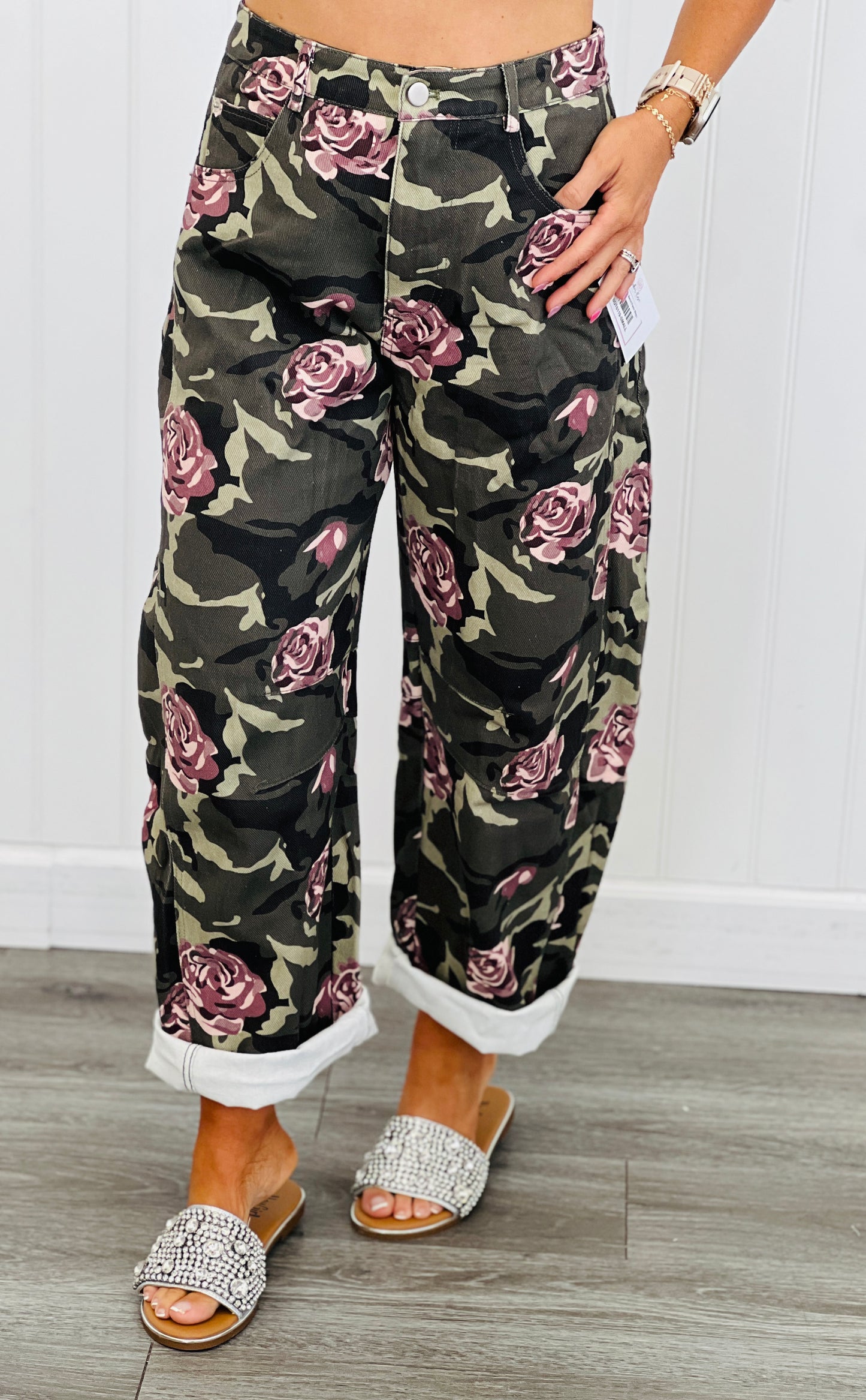 Floral Camo Barrel Pants (Reg.)