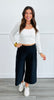 Black Tailored Crop Flare Pant (Reg)