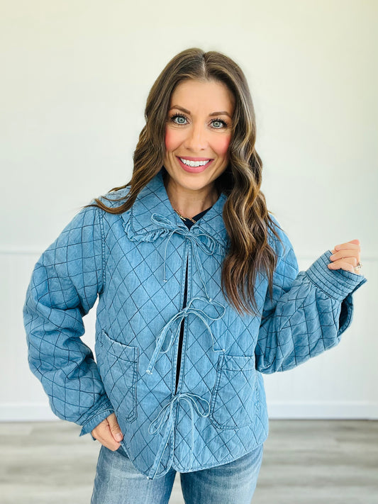 Peter Pan Quilted Denim Jacket (Reg)