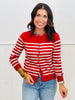 Striped Sensation Sweater Cardigan (Reg & Plus)- 4 Colors
