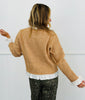 Latte/White Ruffle Detailed Cardigan (Reg.)