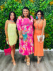 Pink Passion Floral Midi Dress (Reg & Plus)