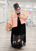 Pink/Mocha Gingham Oversized Jacket (Reg.)