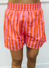 Pink Striped Button Up Top & Shorts Set (Reg.)