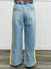 Denim Lace Yellow Side Stripe Pants (Reg.)