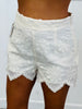 Natural Crochet Trim Shorts (Reg)