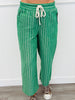 Drawstring Striped Culotte Pants (Reg.) - 3 Colors