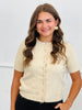 Short Sleeve Button Up Cardigan Top (Reg.)-2 Colors