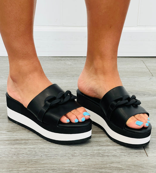 Pierre Dumas- Black Anytime You Need Platform Wedge