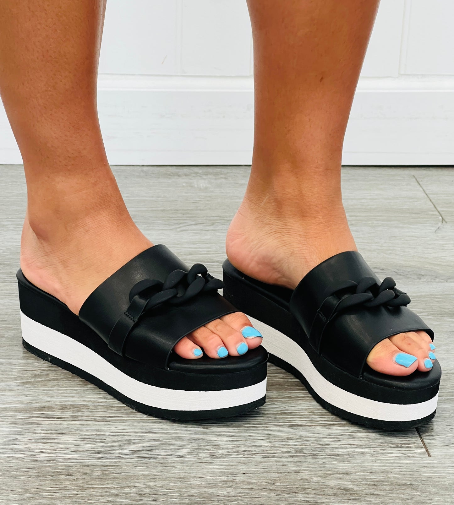 Pierre Dumas- Black Anytime You Need Platform Wedge