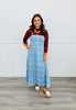 Blue Plaid Smocked Midi Dress (Reg. and Plus)