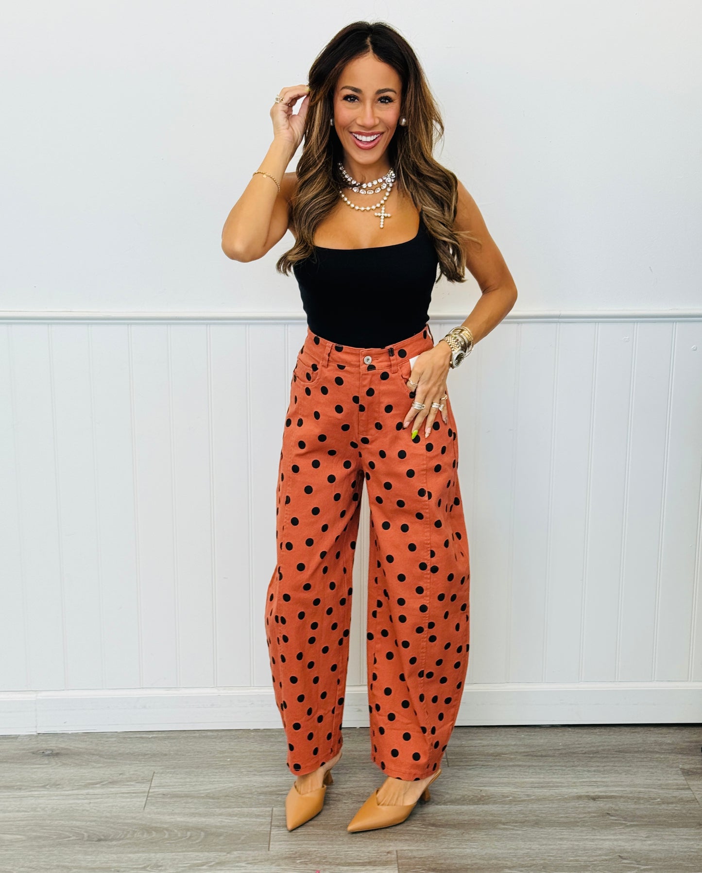 Dotted Love Barrel Pants (Reg.) - 7 Colors
