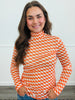 Checkered Mesh Long Sleeve Top (Reg & Plus)-3 Colors