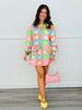 Queen Of Sparkles Pastel Colorblock Easter Bunny Cardigan (Reg. & Plus)