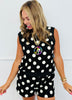 Polka Dot Sleeveless Top & Shorts Set (Reg.) - 4 Colors
