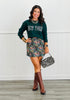 Black Multi Floral Mini Skirt (Reg.)