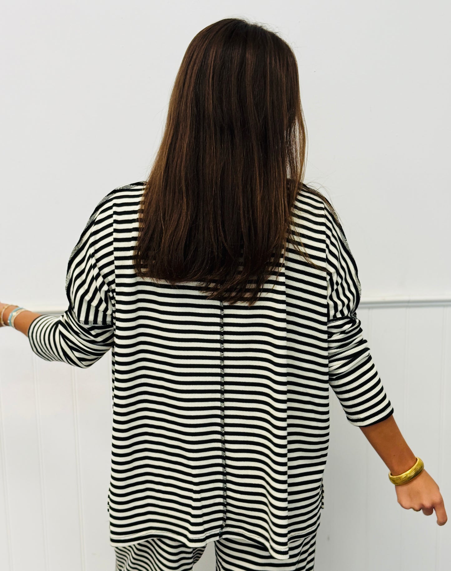 Cozy Striped Lounge Top (Reg & Plus) - 6 Colors