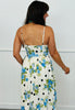 Off White Polka Dot & Floral Midi Dress (Reg.)