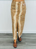 Camel Denim Deer Print Midi Skirt (Reg.)