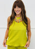 Chartreuse Rhinestone Pocket Shorts (Reg. and Plus)