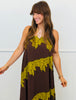 Chocolate Contrast Lace Strappy Maxi Dress (Reg.)