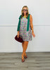 Purple Floral Jacquard Mini Shift Dress (Reg.)