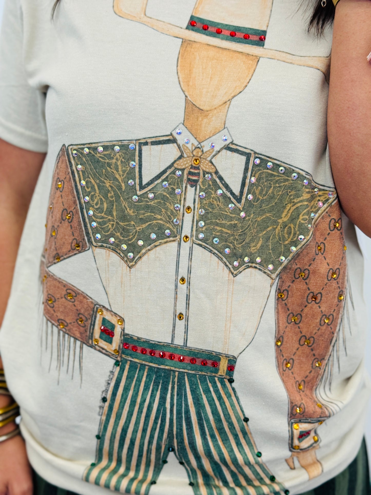 Cowboy Chic Rhinestone Tee (Reg. and Plus)