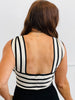 Black/White Criss Cross Midi Dress (Reg.)