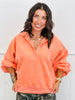 Coral Snap Button Pullover Sweatshirt (Reg.)