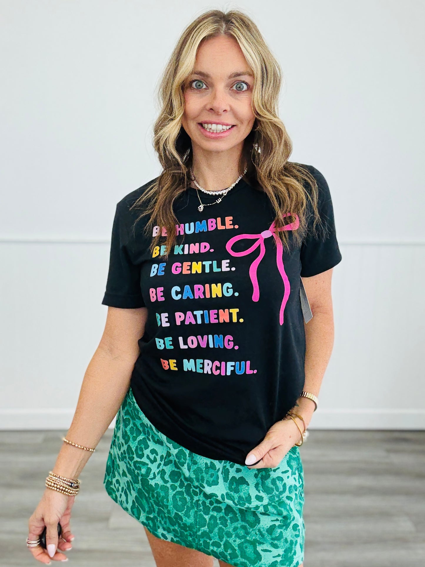 Be Humble Ribbon Bow Graphic Tee (Reg. and Plus)