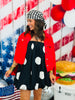 Black Polka Dot Bubble Hem Mini Dress (Reg.)