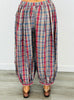 Pink Plaid Balloon Pants( Reg.)